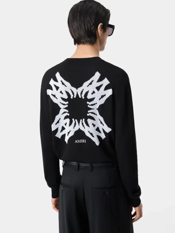 AMIRI Knitwear>MA QUAD CREWNECK BLACK