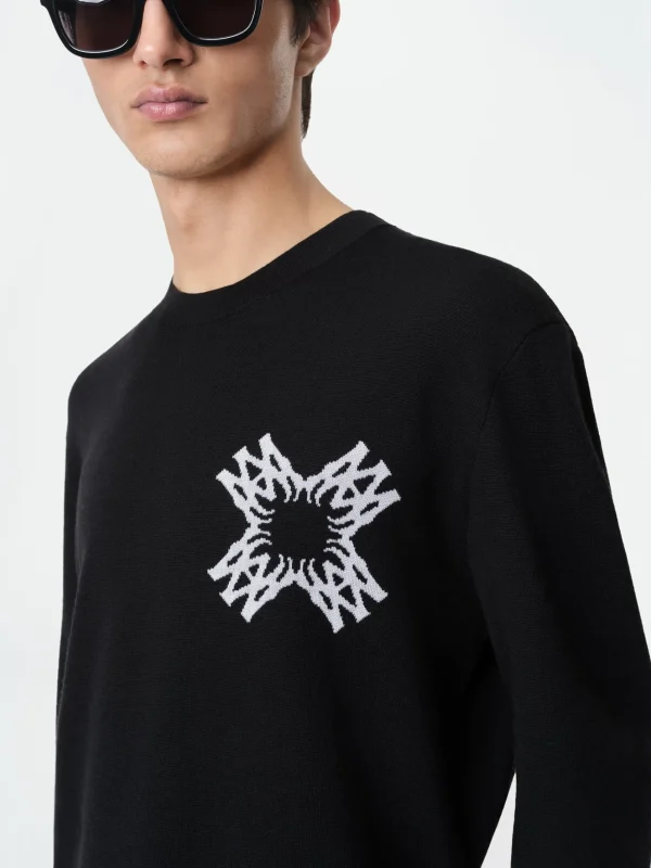 AMIRI Knitwear>MA QUAD CREWNECK BLACK