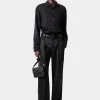 AMIRI Shirts>MA QUAD LONG SLEEVE SHIRT BLACK