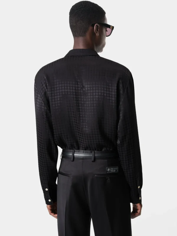 AMIRI Shirts>MA QUAD LONG SLEEVE SHIRT BLACK