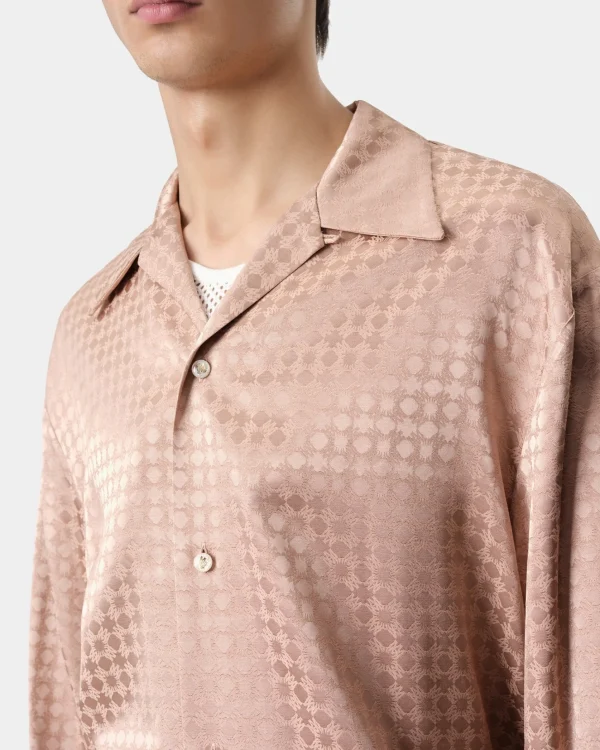 AMIRI Shirts>MA QUAD LONG SLEEVE SHIRT Blush