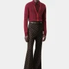 AMIRI Pants>MA QUAD RELAXED FLARE DARK BROWN