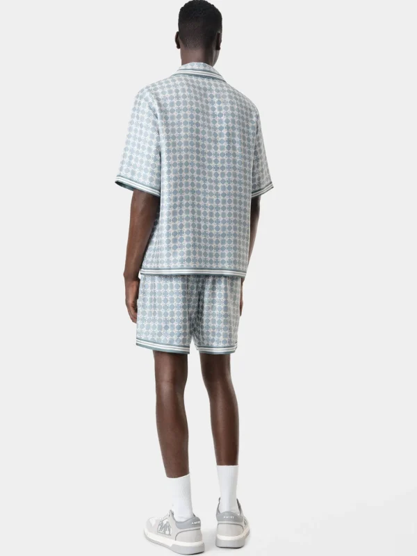 AMIRI Shorts & Sweatpants>MA QUAD SHORT DUSTY BLUE