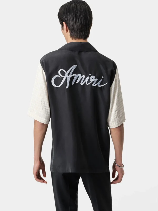 AMIRI Shirts>MA QUAD YOKE CAMP SHIRT BLACK