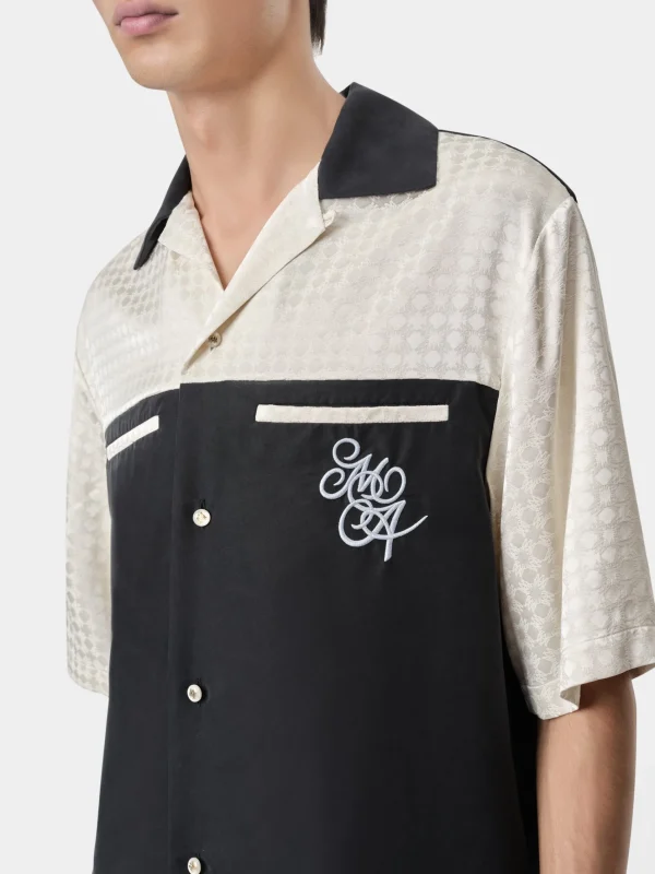 AMIRI Shirts>MA QUAD YOKE CAMP SHIRT BLACK