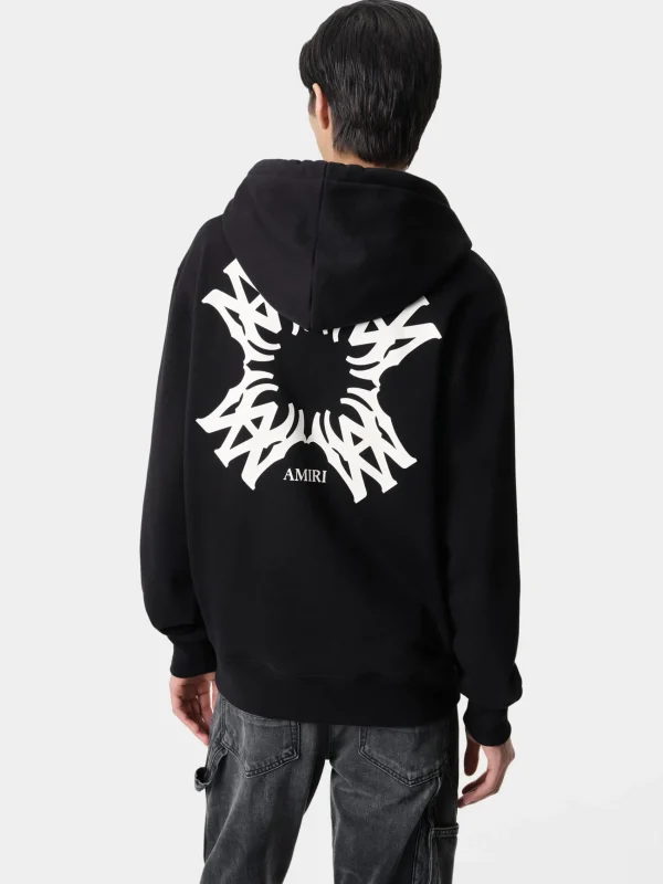 AMIRI Sweatshirts>MA QUAD ZIP UP HOODIE BLACK