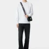 AMIRI Sweatshirts>MA SHOTGUN EMBROIDERED CREW White