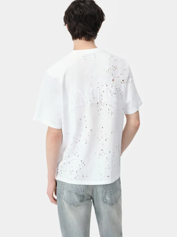 AMIRI Tees>MA SHOTGUN EMBROIDERED TEE White