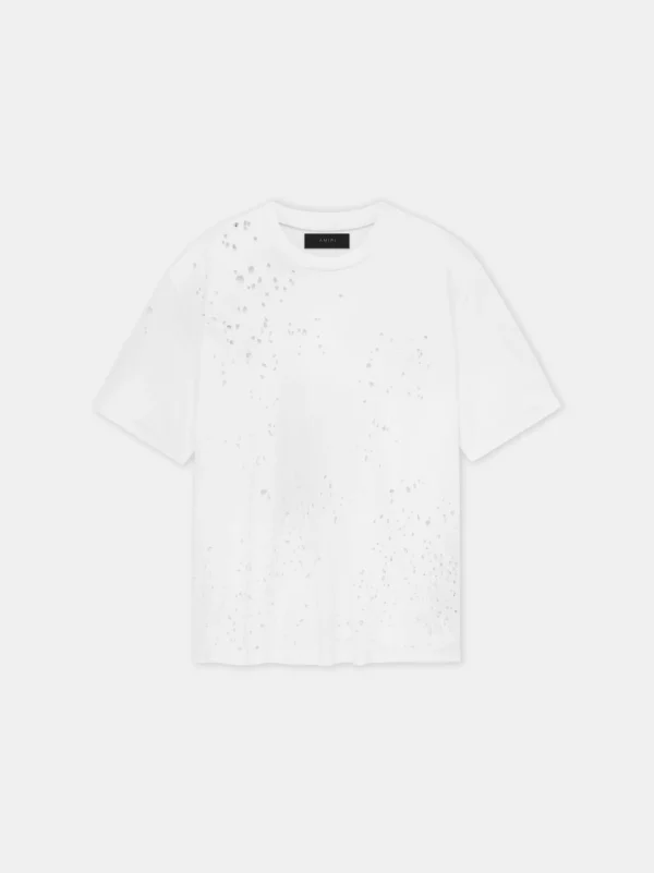 AMIRI Tees>MA SHOTGUN EMBROIDERED TEE White