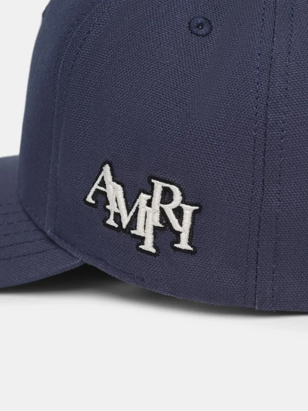 AMIRI Hats | Hats>MA STAGGERED FULL CANVAS HAT Navy Off White
