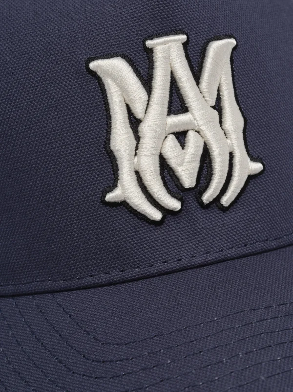 AMIRI Hats | Hats>MA STAGGERED FULL CANVAS HAT Navy Off White