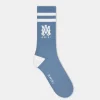 AMIRI Socks | Socks>MA STRIPE SOCK DUSTY BLUE