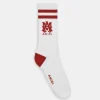 AMIRI Socks | Socks>MA STRIPE SOCKS White Sun Dried Tomato