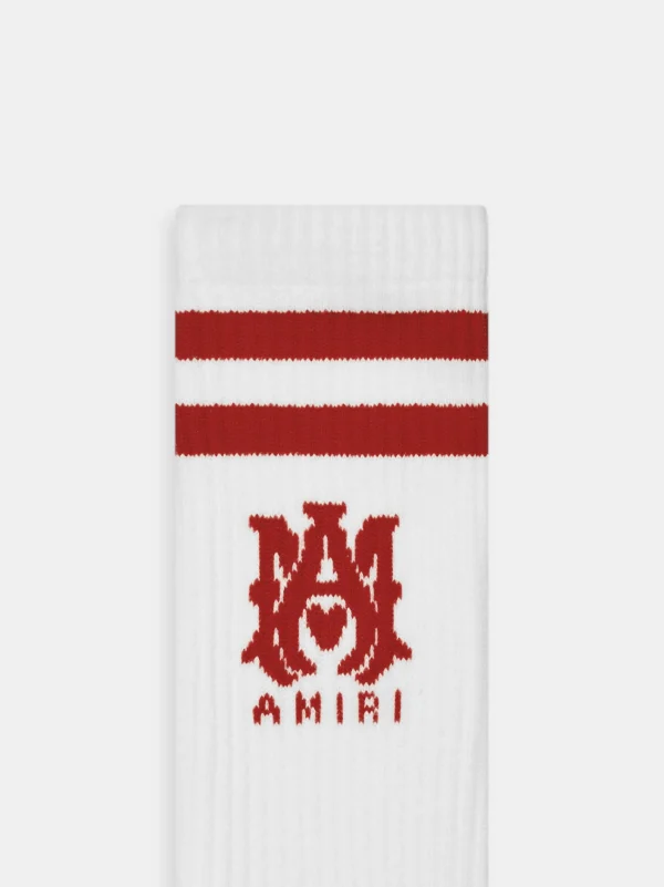 AMIRI Socks | Socks>MA STRIPE SOCKS White Sun Dried Tomato