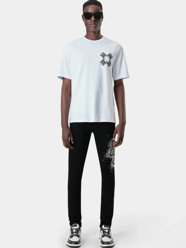 AMIRI Denim>MA SWIRL CRYSTAL SKINNY JEAN BLACK OD