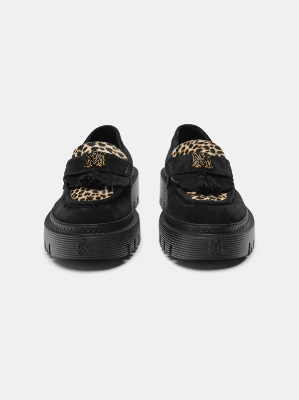 AMIRI Loafers | Loafers>MA TASSLE LEOPARD JUMBO LOAFER BLACK