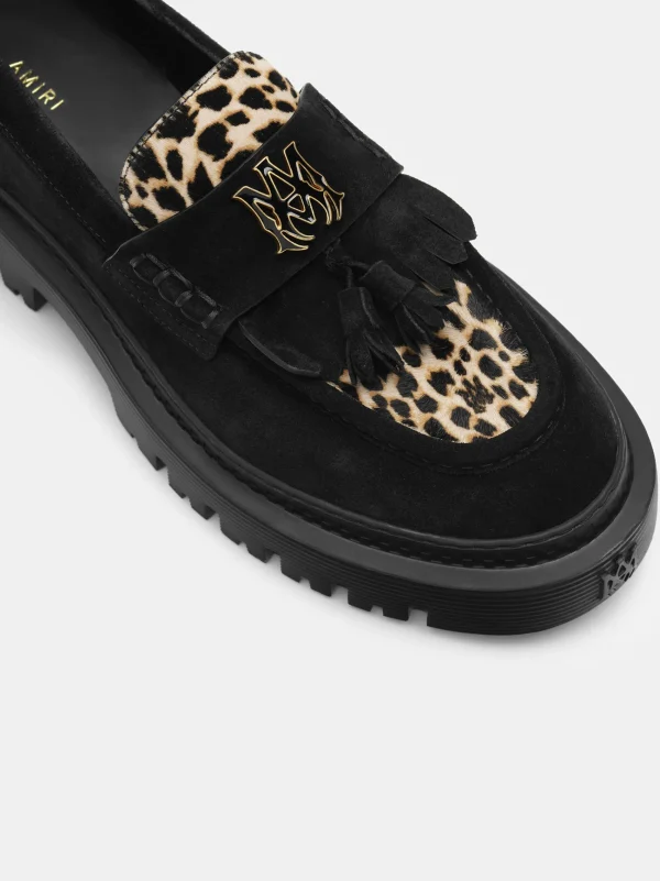 AMIRI Loafers | Loafers>MA TASSLE LEOPARD JUMBO LOAFER BLACK