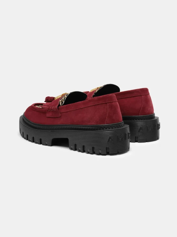 AMIRI Loafers | Loafers>MA TASSLE LEOPARD JUMBO LOAFER Burgundy