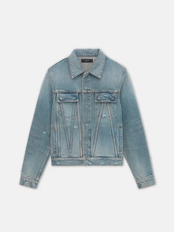 AMIRI Denim>MA TRUCKER JACKET Antique Indigo
