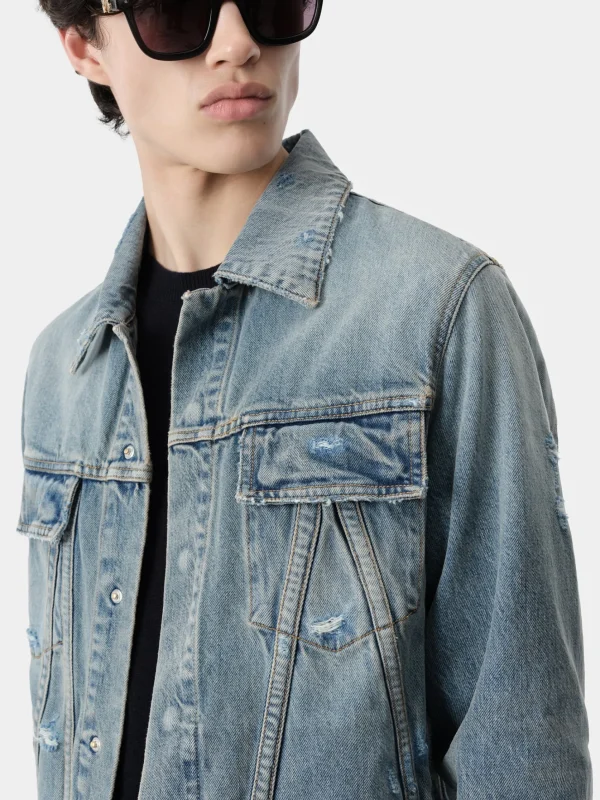 AMIRI Denim>MA TRUCKER JACKET Antique Indigo