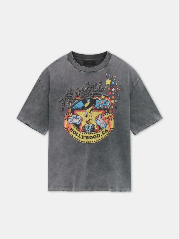 AMIRI Tees>MR. HOLLYWOOD OVERSIZED TEE BLACK