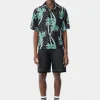 AMIRI Shirts>PALM BOWLING SHIRT BLACK