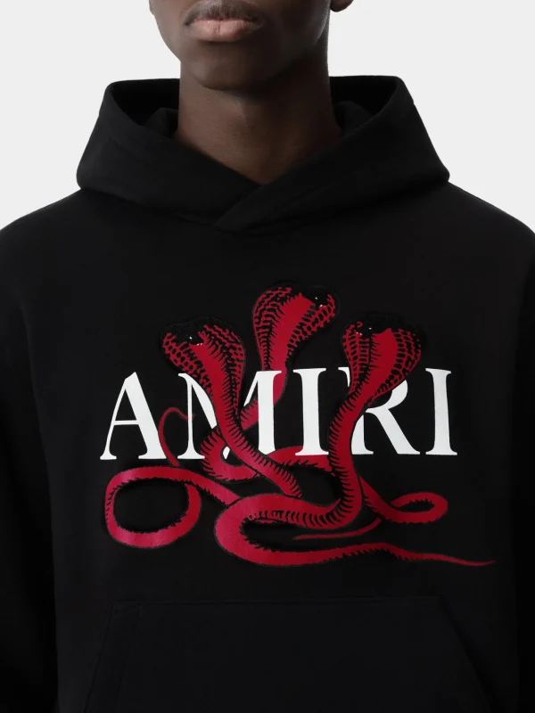 AMIRI Sweatshirts>POISON HOODIE Black Red