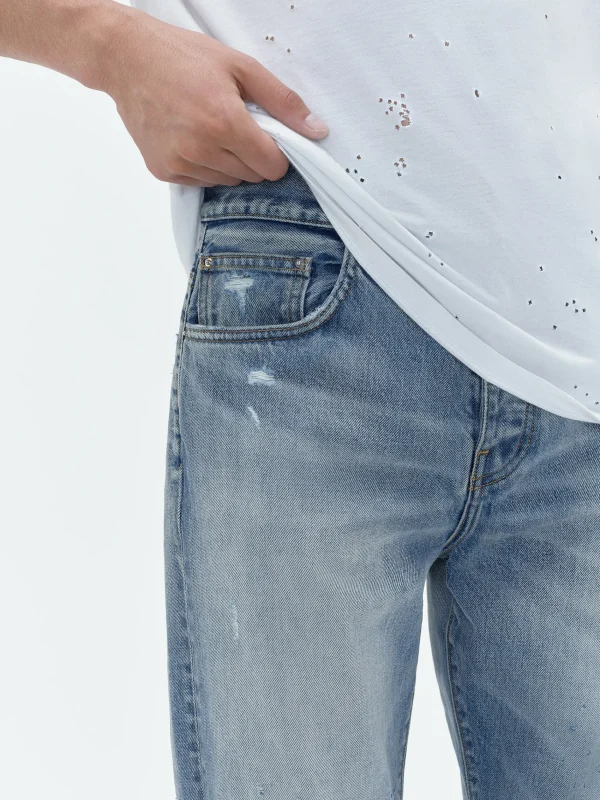 AMIRI Denim>SHOTGUN STRAIGHT JEAN Antique Indigo