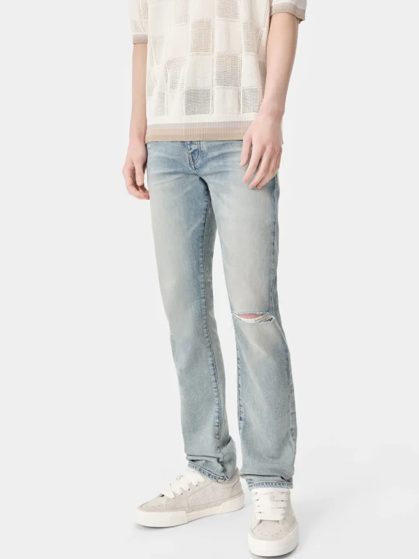 AMIRI Denim>SLASH SLIM JEAN Antique Indigo
