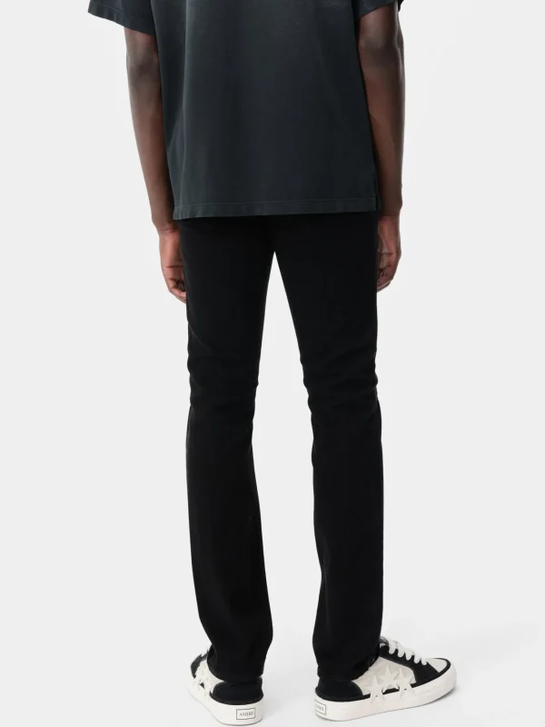 AMIRI Denim>SLASH SLIM JEAN BLACK OD