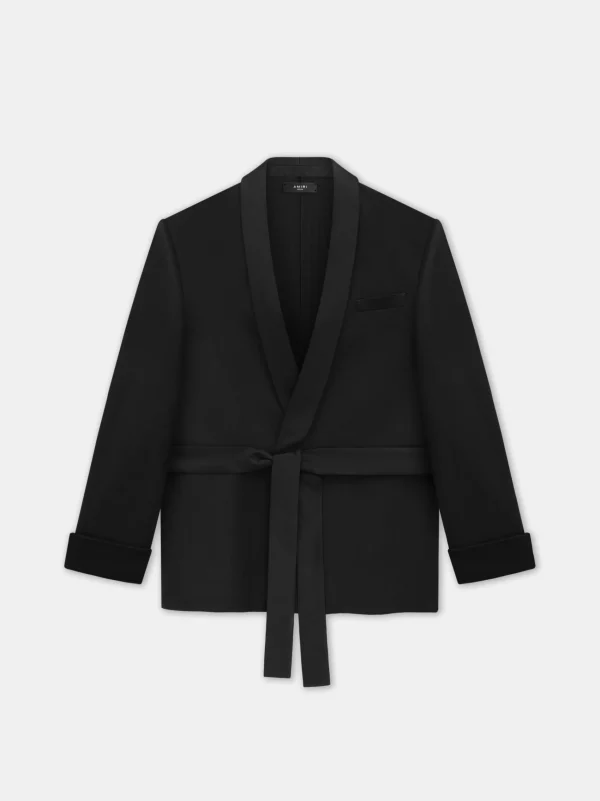 AMIRI Outerwear>SMOKING JACKET BLACK