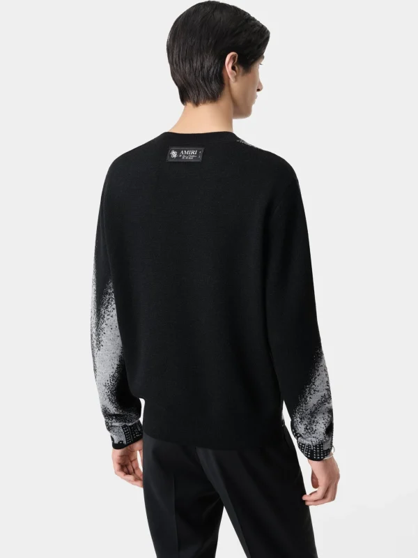AMIRI Knitwear>SPOTLIGHT CREWNECK BLACK