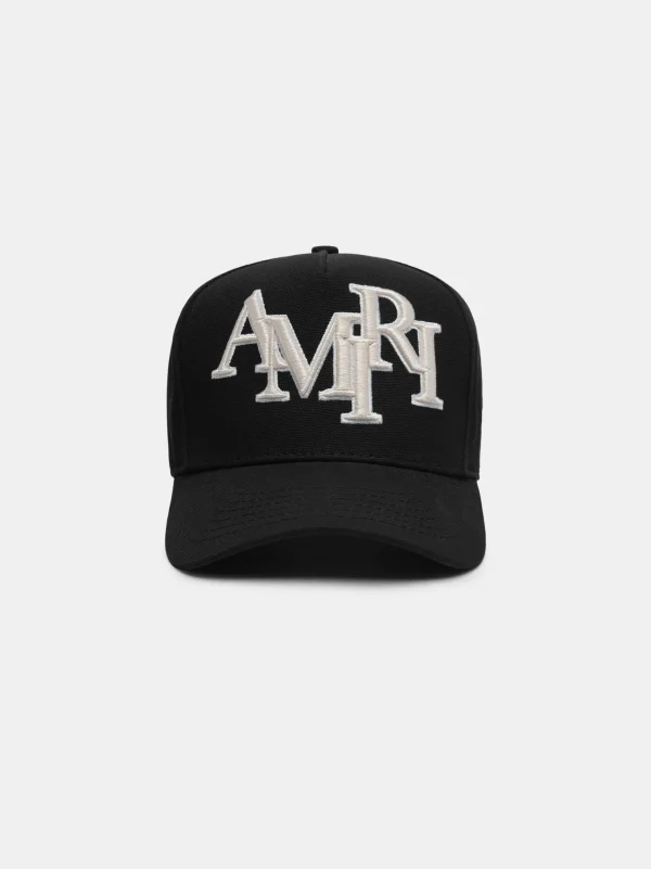 AMIRI Hats | Hats>STAGGERED CANVAS HAT BLACK