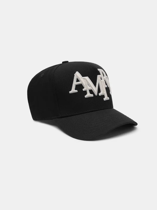AMIRI Hats | Hats>STAGGERED CANVAS HAT BLACK