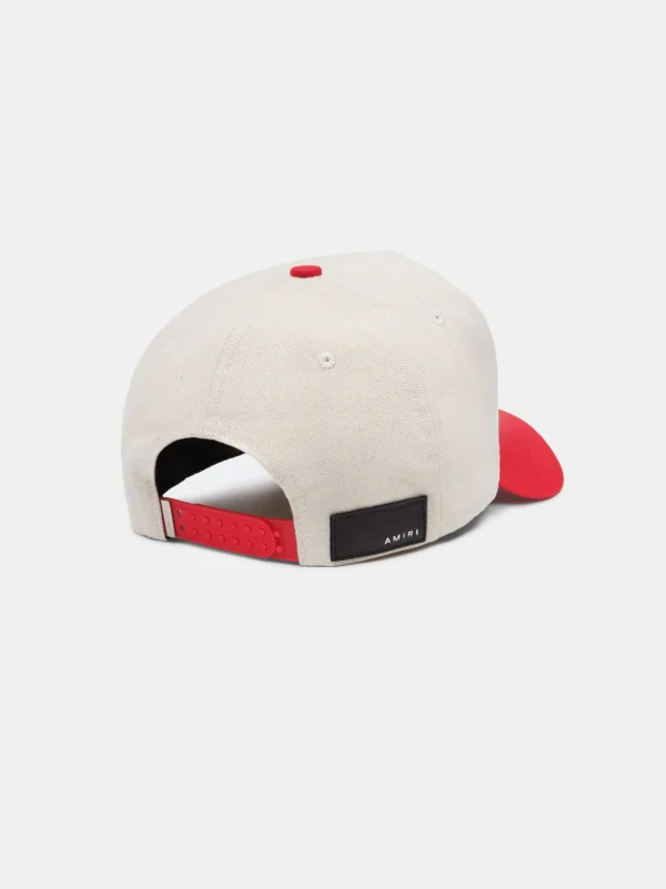 AMIRI Hats | Hats>STAGGERED CANVAS HAT Alabaster Red
