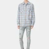 AMIRI Denim>STAGGERED LOGO JEAN CLAY INDIGO