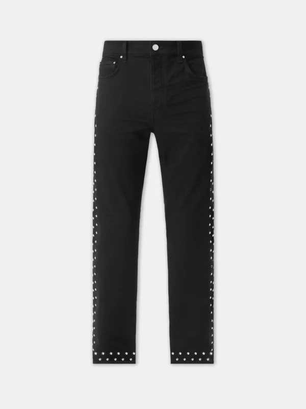 AMIRI Denim>STAR CRYSTAL SLIM JEAN BLACK OD