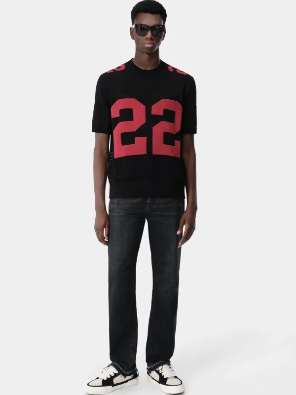 AMIRI Knitwear>22 TEE Black Red