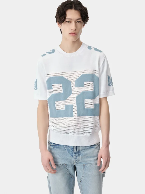 AMIRI Knitwear>22 TEE White Cerulean