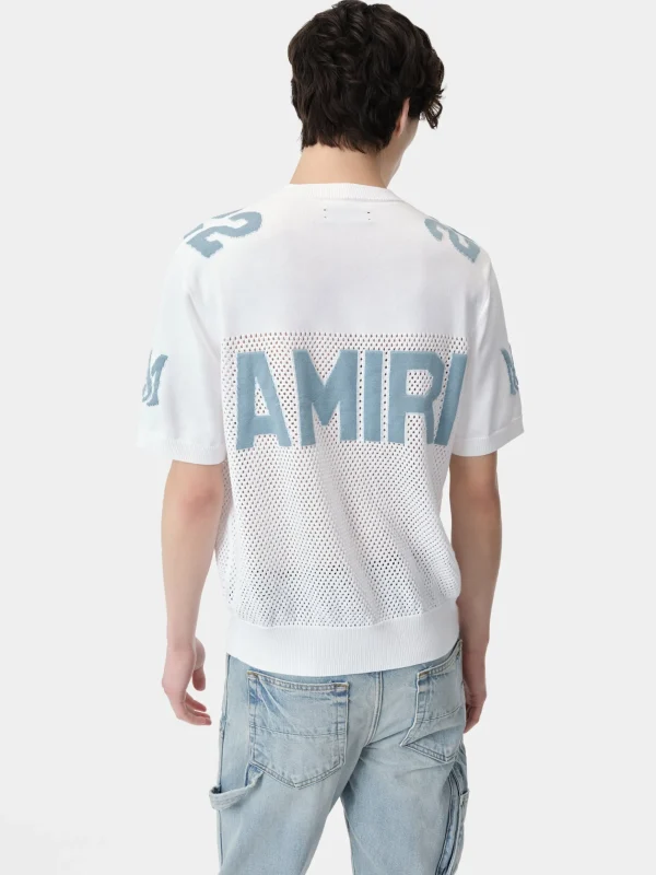 AMIRI Knitwear>22 TEE White Cerulean