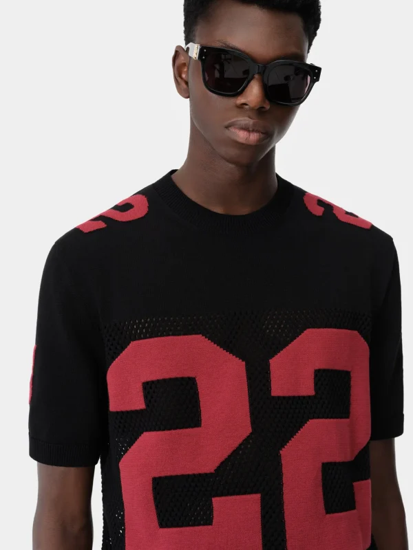 AMIRI Knitwear>22 TEE Black Red