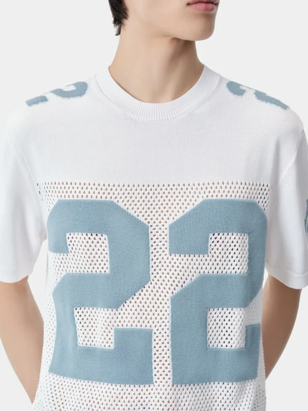 AMIRI Knitwear>22 TEE White Cerulean