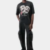 AMIRI Tees>THEATRE MASKS OVERSIZED TEE BLACK