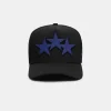 AMIRI Hats | Hats>THREE STAR STAGGERED FULL CANVAS HAT Black Blue