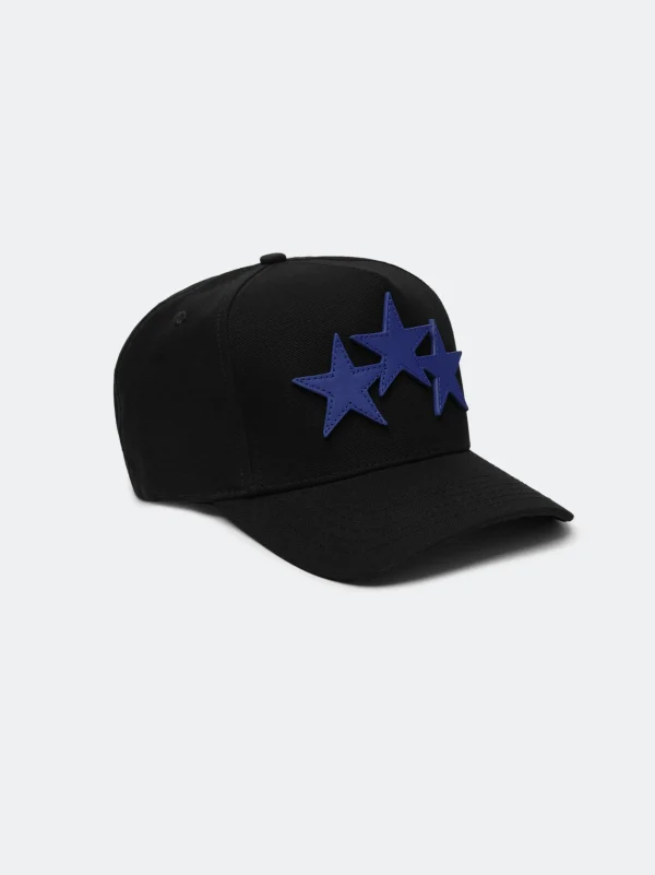AMIRI Hats | Hats>THREE STAR STAGGERED FULL CANVAS HAT Black Blue