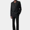 AMIRI Outerwear>TONAL MA QUAD DOUBLE-BREASTED BLAZER BLACK
