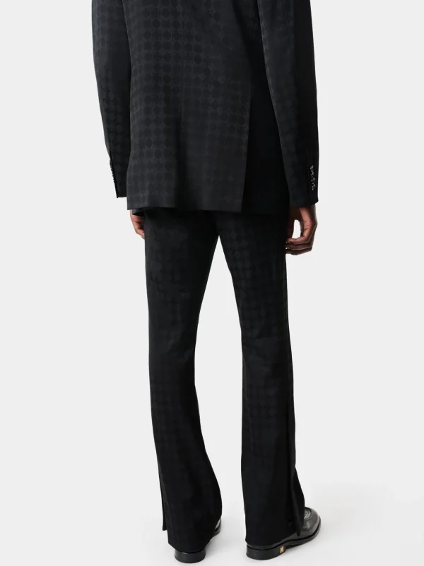 AMIRI Pants>TONAL MA QUAD KICK FLARE BLACK