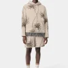 AMIRI Shirts>TWISTED PALMS TAPESTRY HOODIE Alabaster