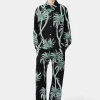 AMIRI Pants>TWISTED PALMS TAPESTRY PANT BLACK