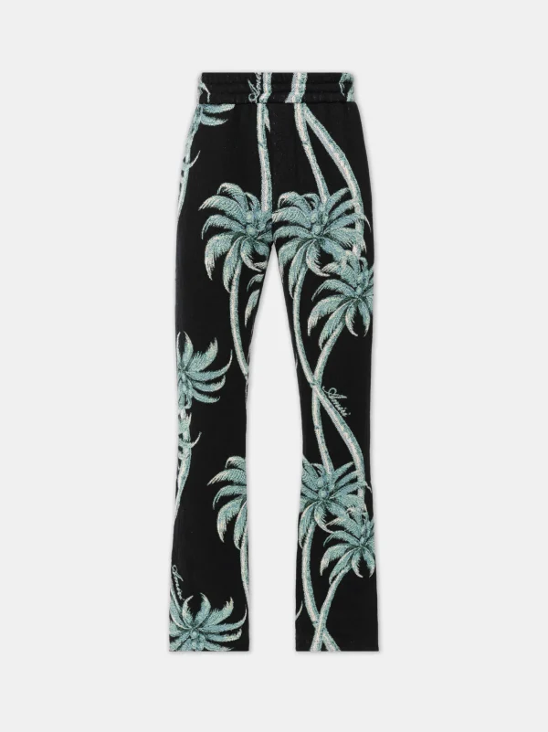 AMIRI Pants>TWISTED PALMS TAPESTRY PANT BLACK